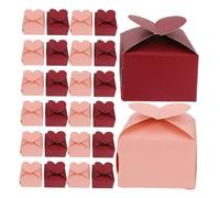 HOOTNEE 100 Piezas Cajas de Dulces Forma Bodas y Celebraciones de San Valentín Pack de Rojas Macarons y Decoración de Fiesta