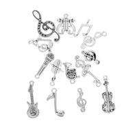 HOOTNEE 14 Piezas De Accesorios Para Colgantes De Instrumentos Musicales, Dijes Para Violín, Pequeños Y Bonitos, Hechos A Mano, Para Violín, Joyería Artesanal, Pequeños Violines, Joyería