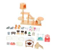 HOOTNEE 1juego Juguete Educativo De Figuras De Gato De Plástico para Set De Juego Simulado Diseño Realista para Fomentar La Creatividad y Habilidades Manuales para Interiores y