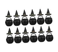 HOOTNEE 1juego Mini Cauldron and Witch Hat Para Decoración De Halloween De Adornos y Manualidades Para Casa De y