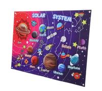 HOOTNEE 1juego Tablero De Fieltro del Sistema Solar para Niño Niña Actividad Educativa De Narración De Cuentos Juguete De Aprendizaje para Niño Niña Edad Preescolar Desarrollo De