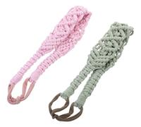 HOOTNEE 2 Diademas Bohemias Tejidas a Crochet para Mujer, Elásticas y Rápidas de Poner, Hechas Hilo de Algodón y Poliéster, Ideales para Deporte y Uso Diario