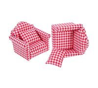 HOOTNEE 2 Juegos De Mini Sofás, Muebles En Miniatura, Modelo De Juguete, Muebles De Casa En Miniatura, Muebles Pequeños, Sofá Pequeño, Muebles De Casa En Miniatura, Mini Sillas,