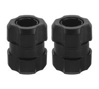 HOOTNEE 2 Piezas Acoplador de Rótula Hembra 17mm para Soporte, ABS Negro | Doble Casquillo y Rosca 1/4 Pulgadas, Conexión Simple, para Manillar y Salpicadero