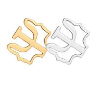 HOOTNEE 2 Piezas Broche de Psicología en Aleación Metálica con Símbolo | Diseño Hueco y Pasador de Seguridad, Acabado Elegante para Ropa, Reuniones, Lanyards y Uso Diario