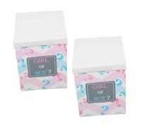 HOOTNEE 2 Piezas Caja plegable de género revelador globo de shower globo de ducha infantil cajas de globos primer cumpleaños revelación de género infantil chico chica votando Papel