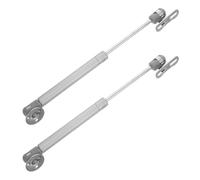 HOOTNEE 2 Piezas Pneumatic Support Rod Resorte de Gas 20n/4.4lb 12 Pulgadas Plata de Hierro, Plástico y Goma para Puerta de Armario y Marco de Cuadro, Cierre Suave y Amortiguación