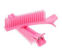 HOOTNEE 2 Pinzas Pelo de Salón Rosa, Portátiles y Firmes para Cortar, Teñir y Peinar el Cabello Profesional Familia, Material Abs