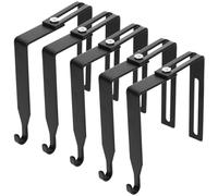 HOOTNEE 5 Ganchos Ajustables para Armario Gancho de Partición Negro Soporte Colgante Multiusos para Ropa Toallas y Bolsos Colgador Pequeño para Puerta y Muebles Uso Doméstico