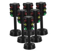HOOTNEE 6 Piezas Juguetes de semáforo Luces de señal de Paso de peatones semáforo para el Aula Juguetes de Equipos de tráfico decoración de semáforo Señales de tráfico para AbS Negro