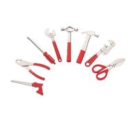 HOOTNEE 8 Piezas Mini Llave de Martillo Herramientas de casa de muñecas en Miniatura Juguetes Modelo en Miniatura Comida en Miniatura para casa de muñecas Kit en Miniatura aleación Rojo