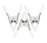 HOOTNEE Abrazaderas de resorte de 4 pulgadas con clips de plástico niquelados y cubierta PVC para fotografía de fondos y decoración del hogar paquete de 3 unidades Color Aleatorio