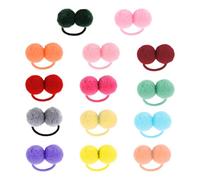 HOOTNEE Accesorios Cabello 14 Piezas Bandas Elásticas Balones de Peluche para Uso Diario Color Aleatorio