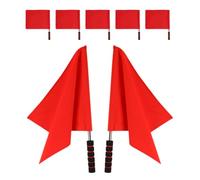 HOOTNEE Banderas De Señales 7 Piezas, Bandera Del Árbitro De Fútbol, Acero Inoxidable, Mango Con Esponja, Rojo, Para Atletismo, Fútbol y Voleibol