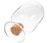HOOTNEE Botella de Almacenamiento de Cerillas de Vidrio Transparente con Tapón de Corcho Recipiente para Fosforos y Accesorios para Decoración y Uso Práctico