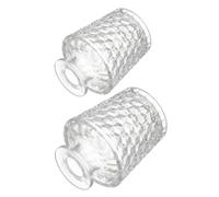 HOOTNEE Botellas Vacías de Vidrio para Aromaterapia 2 Piezas 100 Ml 150 Ml Diseño de Diamante Invertido Frascos para Difusor de Aceites Esenciales Ideales para Hogar y Oficina