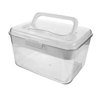 HOOTNEE Botiquín Portátil Transparente con Asa Organizador de Medicamentos de Plástico Hogar y Viajes Caja Compacta para Almacenamiento de Botiquín Médico Estuche Práctico para