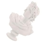 HOOTNEE Busto de Apolo en Resina Blanca Estatua Decorativa Miniatura Estilo Europeo Figura Artística para Decoración del Hogar y Oficina Adorno Escultórico Didáctico