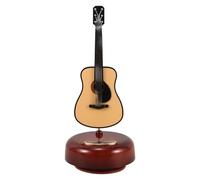 HOOTNEE Caja de Música Mecanismo en Forma de Guitarra, Caja Musical de Mesa Vintage de ABS, Decoración Artística para Hogar y Oficina, Obsequio Creativo para Amantes Música