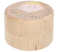 HOOTNEE Caja de Recuerdos y Función de Memoria de Madera Diseño Adorable para Guardar Mechón Obsequio para Primer Corte de Pelo Ñiño en Guardería