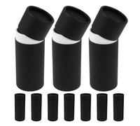 HOOTNEE Cajas Cilíndricas de Cartón para 10 Botellas de 30 Ml Color Negro, Caja de Obsequio Multifuncional para Almacenamiento Seguro de Aceites Esenciales y Especias, Accesorio Portátil