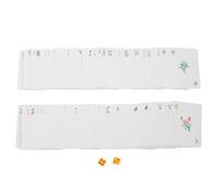 HOOTNEE Cartas Mahjong de Papel Portátil con Dados Estilo Chino Compacto para Viaje y Fiesta Cartas Ligeras con Impresión Clara y Superficie Lisa Segura para Entretenimiento Familiar