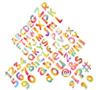 HOOTNEE Cartas para Tablón de Anuncios 72 Piezas Papel Decorativo Diseño de Teñido Anudado, Letras Grandes Coloridas para Decoración Creativa de Aulas, Fiestas y Habitaciones Infantiles