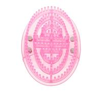 HOOTNEE Cepillo Masajeador de Meridianos de Pvc Rosa, Herramienta Manual para Masaje Corporal y Cuero Cabelludo, Diseño Suave para Relajación y Cuidado, Uso en Baño y Bienestar en Casa