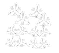 HOOTNEE Conector de Esquina Transparente 12piezas Soportes de Esquina para Joyero Soporte Triangular Multiusos Acrílico Resistente Uso para Vitrinas Accesorios para Exhibición