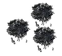 HOOTNEE Confeti de Notas Musicales Negro 3 Paquetes 50 G para Decoración de Cumpleaños Graduación y Shower Confeti de Papel Ligero para Fiestas y Adornos de Mesa