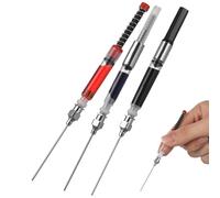 HOOTNEE Convertidor de Tinta para Pluma Estilográfica, Absorbente de Tinta Resorte para Bolígrafos de 2,6 Mm y 3,4 Mm, Paquete de 3 Unidades en Colores Rojo, Plata Negra y Plateada,
