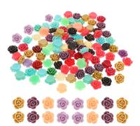 HOOTNEE Cuentas de Rosa de Resina Agujero 13 Mm Mixtas 100 Piezas para Bricolaje Joyería Pulseras Collares Manualidades Accesorios DIY Artesanía Color Aleatorio
