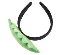 HOOTNEE Diadema de Felpa Diseño de Guisantes Verdes, y Cómoda, para Cuidado Piel y Lavado Facial, Accesorio Ligero para Fiesta y Uso Diario, Diadema de Carnaval Unisex