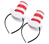 HOOTNEE Diadema para Fiesta 2 Piezas Diseño de Sombrero, Accesorio Cabello de Disfraz, Diadema Decorativa de Tela y Plástico, Adecuado para Cosplay, Cumpleaños y Festivales