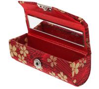 HOOTNEE Estuche para Lápiz Labial Estuche para Pintalabios Mini de Tela Estilo Japonés, Rojo, Portátil, Protege el Cosmético, Uso Diario y Fiestas