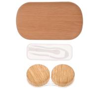 HOOTNEE Estuche para Lentes de Contacto Doble con Gran diámetro, a Prueba de Fugas, portátil, para Viajes, con Abrazadera, Ventosa y Espejo pequeño