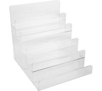 HOOTNEE Expositor Acrílico Trapezoidal Transparente de 5 Niveles Estante Organizador para Bolsos Gafas de Sol y Joyas Soporte Elevador de 17 CM de Largo Separación de 35 CM Adecuado