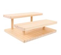 HOOTNEE Expositor Soporte Multifuncional para Gafas de Madera Doble Capa Conveniente y Figuras para Escritorio y
