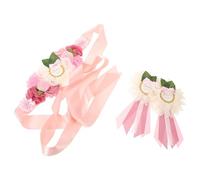 HOOTNEE Faja Floral de Maternidad Ajustable para Embarazo, Cinturón Decorativo de Flores Hecho a Mano, 3 Piezas para Shower, Sesión de Fotos y Vestido Premamá Elegante