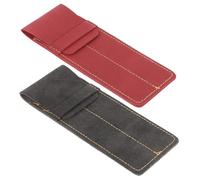 HOOTNEE Funda para Bolígrafos de Cuero 2piezas Diseño Simple Que Protege de Polvo y Rayaduras, Bolsa Portátil Adecuado para Pluma Estilográfica y Uso Diario