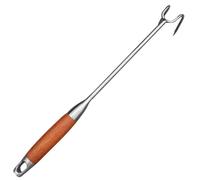 HOOTNEE Gancho para Carne de Acero Inoxidable Resistente para Barbacoa y Camping Utensilio Práctico para Voltear y Sujetar Alimentos como Cerdo Pollo y Jamón Menaje de Cocina Portátil
