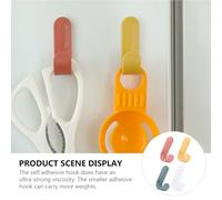HOOTNEE Ganchos Autoadhesivos de Pared para Cocina y Baño 16 Piezas Plástico Resistente en 4 Colores sin Dejar Rastro para Colgar Utensilios y Accesorios Fácilmente
