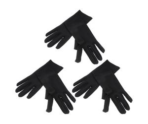 HOOTNEE Guantes de Joyería Elásticos Negros sin Dedos 3 Pares Talla Única Spandex Transpirable para Inspección de Joyas y Manejo Delicado en Taller y Cuidado Personal