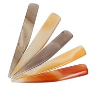 HOOTNEE Herramienta para Pulir Joyas de Ágata Natural 5 Piezas, Bruñidor para Alisar Anillos y Pulseras en Joyería y Bricolaje