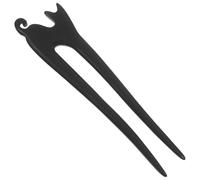 HOOTNEE Horquilla de Madera Cabello Estilo Retro Figura de Gato, Accesorio para Peinados Elegantes en Bodas y Celebraciones, Compatible Todo Tipo de Cabello