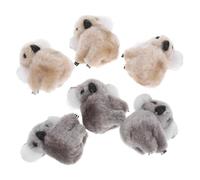 HOOTNEE Horquillas de Peluche Koala para Niña, 6 Piezas Diseño de Dibujos Animados, Pinzas Laterales Pequeñas y Adorables en Gris y Caqui, Accesorio Ligero para Peinados Diarios
