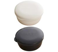 HOOTNEE Jaboneras de Viaje 2 Piezas Negro y Blanco Organizador Portátil para Jabón con Tapa y Drenaje Caja para Jabón de Baño y Ducha Estuche Compacto para Uso Doméstico y Viajes