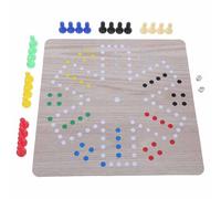 HOOTNEE Juego de Mesa Ludo para 6 Jugadores Tablero de Goma 32X2 CM Portátil y Pequeño Juego de Ajedrez Volador para Fiestas Viajes y Entretenimiento Familiar