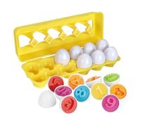 HOOTNEE Juguete Educativo Temprano para Combinar Números y Aprender Matemáticas Niños Preescolares Set 12 Huevos Colores Suaves Desarrollo Cognitivo Guardería