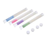 HOOTNEE Kit de Limpieza para Piercings de Oreja Hilo Limpiador Desechable 4 Tubos 60 Unidades por Tubo Colores Verde Azul Púrpura y Rosa Fucsia Elimina Olores y Previene